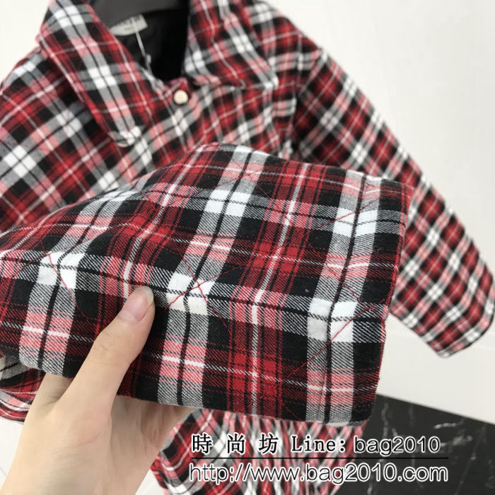 BALENCIAGA巴黎世家 18冬季新款 紅黑格子羊毛混紡 夾克外套 男女同款 ydi1611